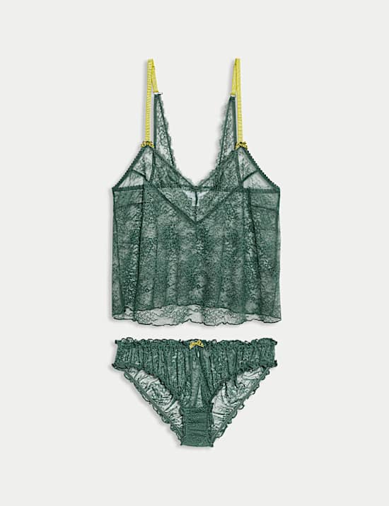 Σετ με καμισόλ και σορτσάκι Anna με δαντέλα