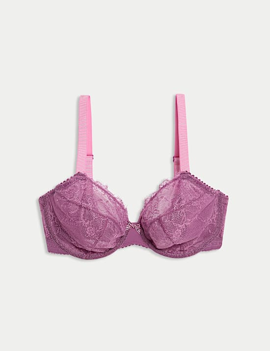 Sujetador escotado con aros y encaje Anna (copa F-H)