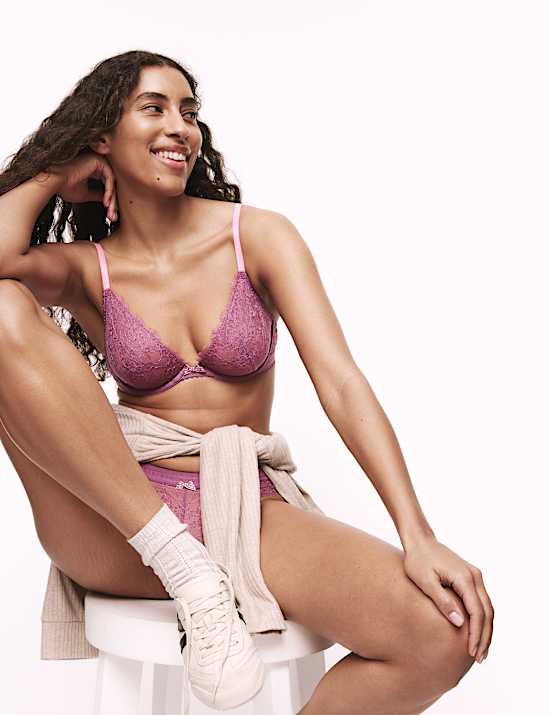 Anna Lace Wired Plunge Bra (A-E)