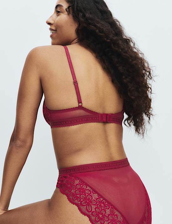 Cleo Lace Wired Demi Cup Bra (A-E)