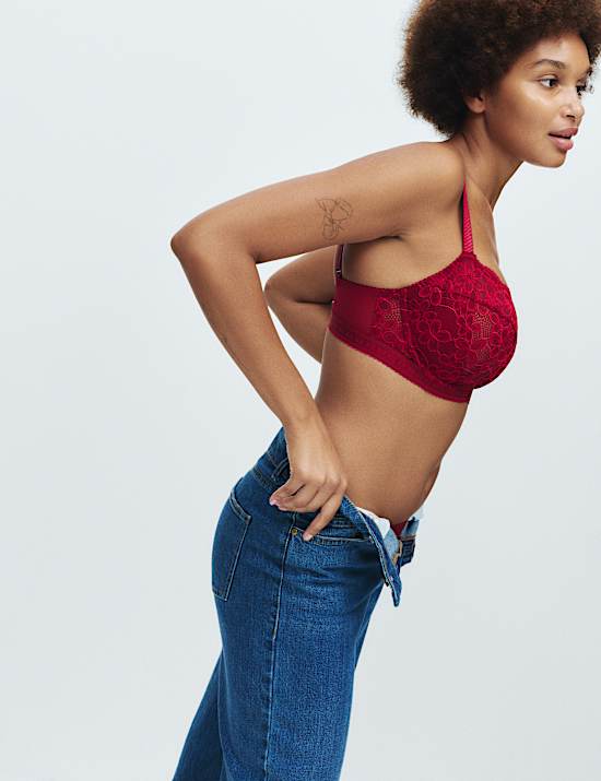 Cleo Lace Wired Balcony Bra (F-H)