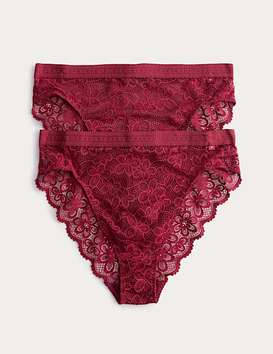 2pk Cleo High Waisted High Leg Knickers