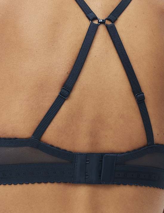 Cleo Sequin Lace Non Wired Plunge Bra