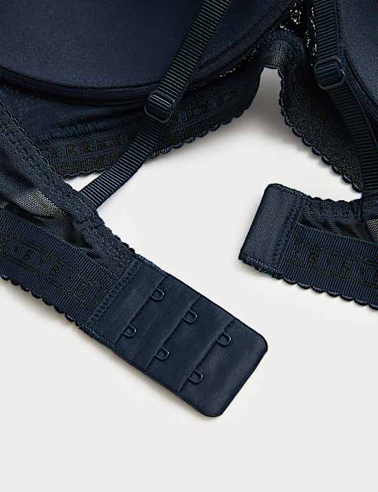 Cleo Sequin Lace Non Wired Plunge Bra