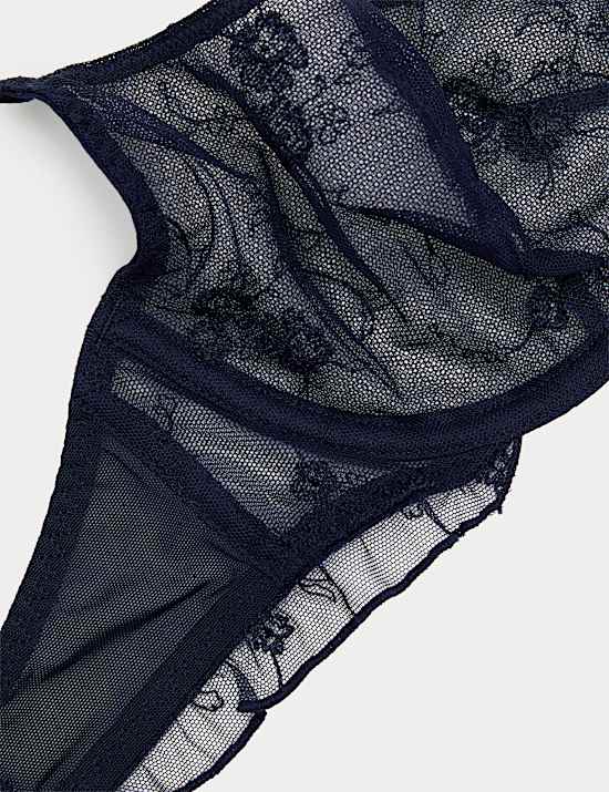 Helena Embroidery Wired Demi Cup Bra (A-E)
