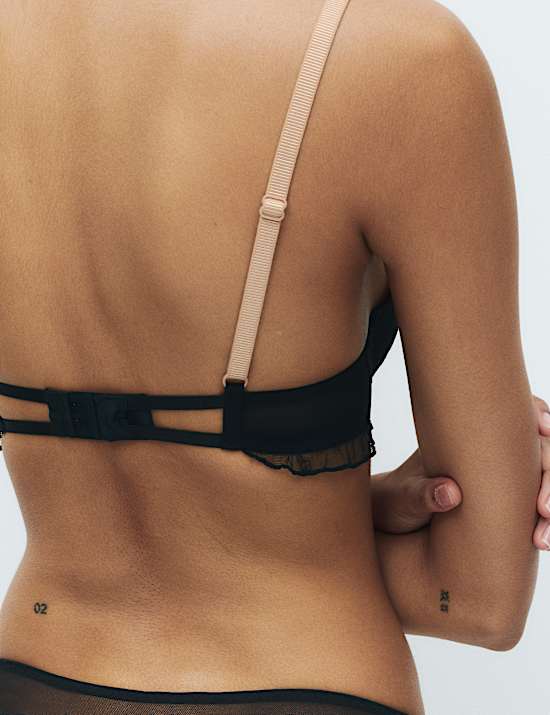 Helena Embroidery Wired Demi Cup Bra (A-E)