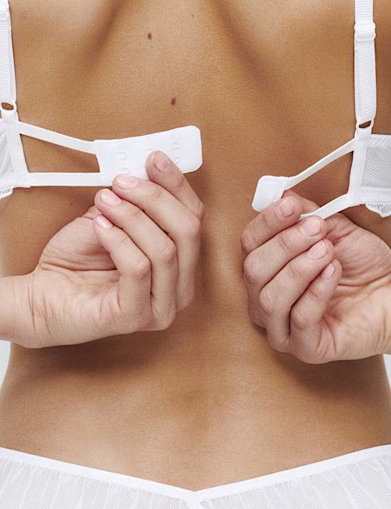 Helena Embroidery Wired Demi Cup Bra (A-E)