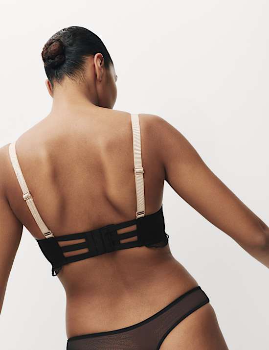 Helena Embroidery Wired Demi Cup Bra (F-H)