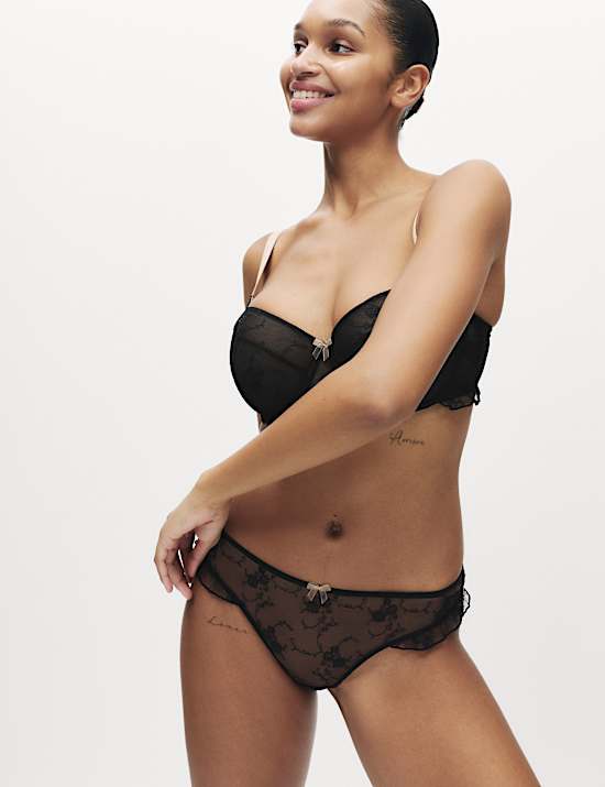 Helena Embroidery Wired Demi Cup Bra (F-H)