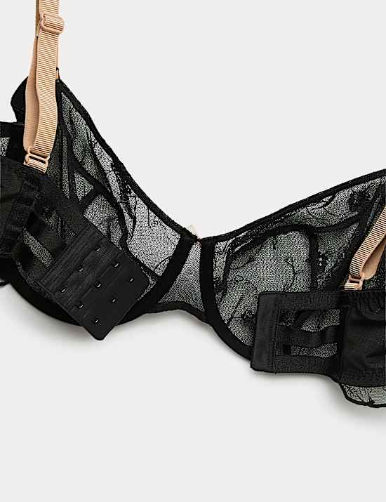 Helena Embroidery Wired Demi Cup Bra (F-H)