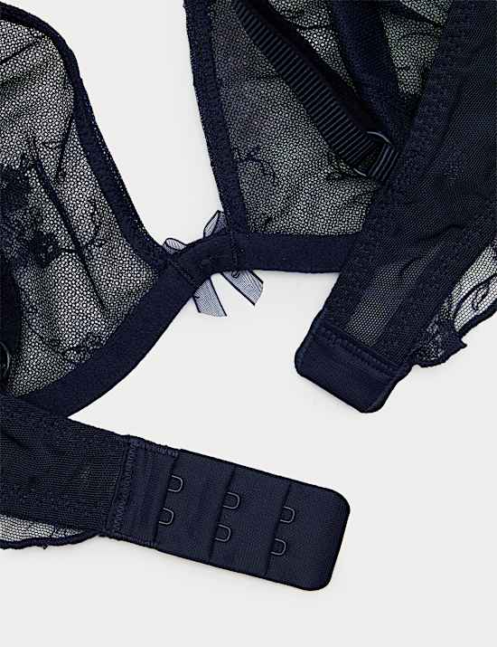 Helena Embroidered Wired Plunge Bra (A-E)