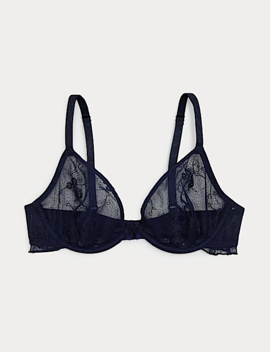 Helena Embroidered Wired Plunge Bra (A-E)