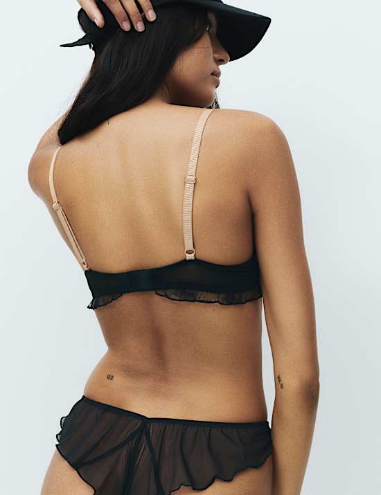 Helena Embroidered Wired Plunge Bra (A-E)