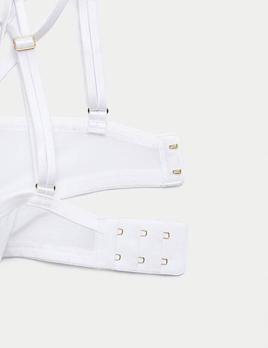 Leah Embroidery Wired Demi Cup Bra F+