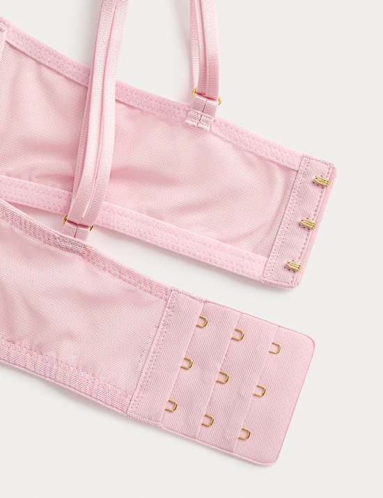 Leah Embroidery Wired Longline Balcony Bra (A-E)