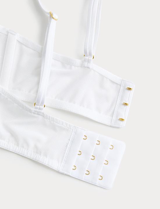 Leah Embroidery Wired Longline Balcony Bra (A-E)