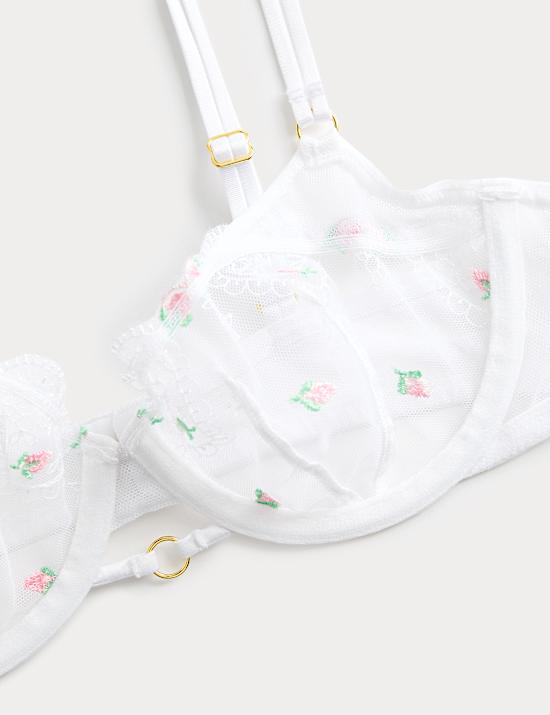 Podprsenka Leah s kosticemi, vy&scaron;&iacute;v&aacute;n&iacute;m a polovičn&iacute;mi ko&scaron;&iacute;čky (A&ndash;E)