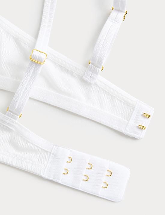 Podprsenka Leah s kosticemi, vy&scaron;&iacute;v&aacute;n&iacute;m a polovičn&iacute;mi ko&scaron;&iacute;čky (A&ndash;E)