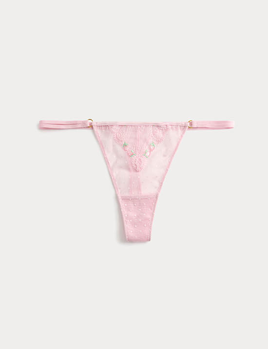Leah Embroidery Thong