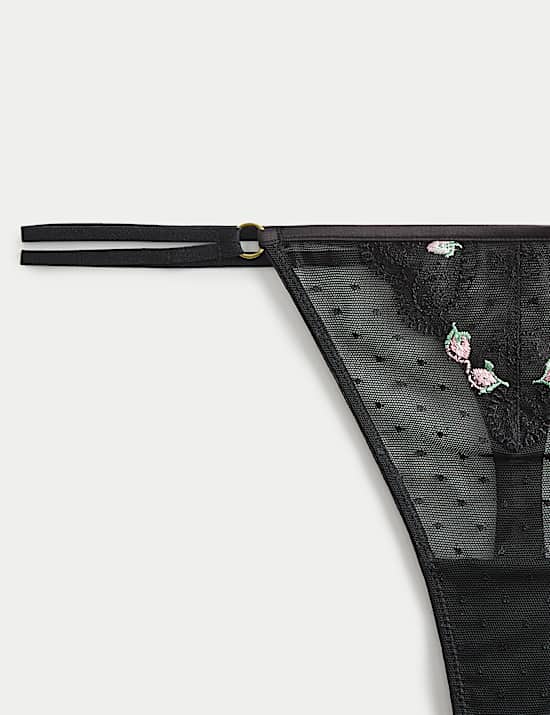 Leah Embroidery Thong