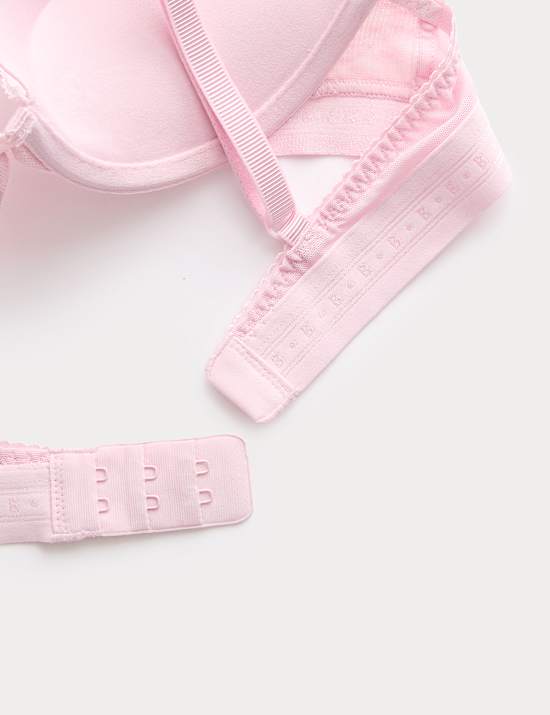 Lotta Cotton Rib Wired Push Up Plunge Bra (A-E)