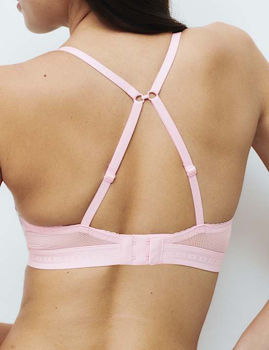 Lotta Cotton Blend Rib Non Wired Plunge Bra (A-E)