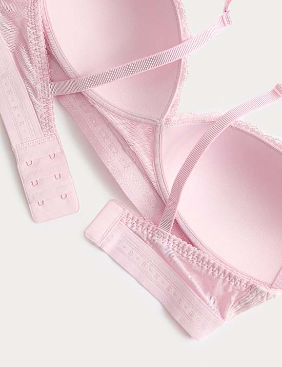 Lotta Cotton Blend Rib Non Wired Plunge Bra (A-E)