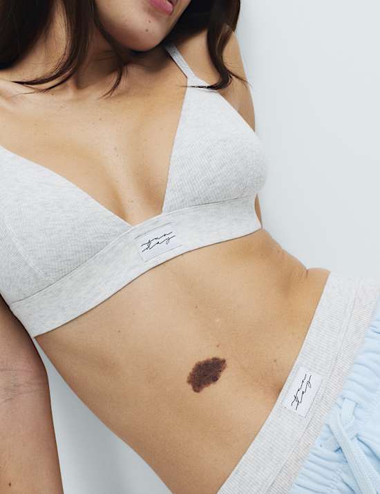 Juni Cotton Rib Non Wired Bralette (A-E)