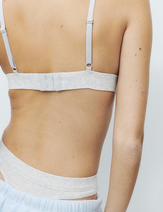 Juni Cotton Rib Non Wired Bralette (A-E)