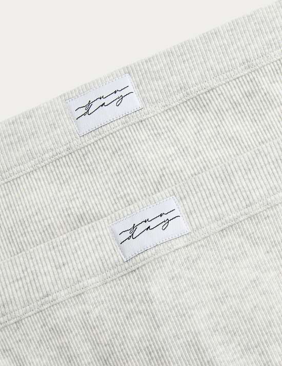 2 Pack Juni Cotton Rib Bikini Knickers