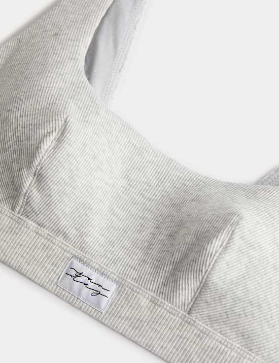 Juni Cotton Rib Non Wired Crop Top (A-E)