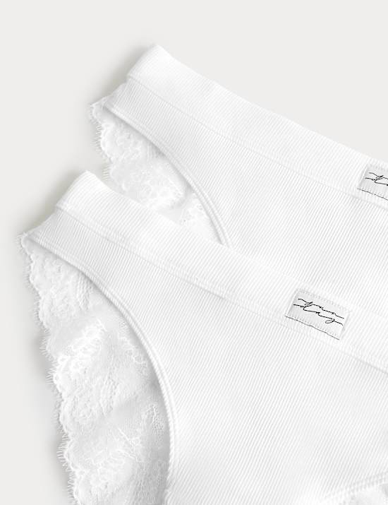 2 Pack Juni Cotton Rib Brazilian Knickers