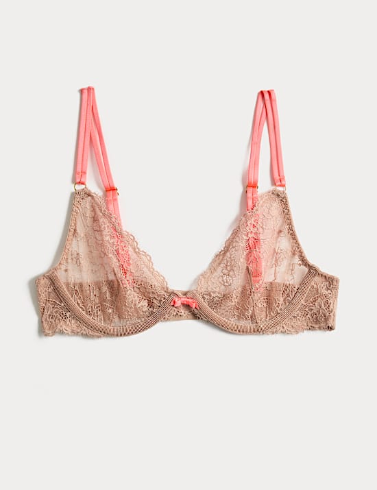 Ida Lace Wired Plunge Bra (A-E)
