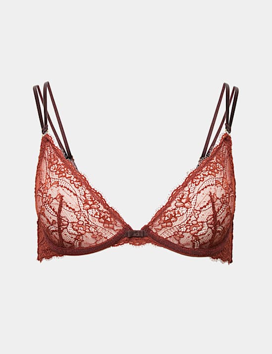 Ida Lace Wired Plunge Bra (A-E)