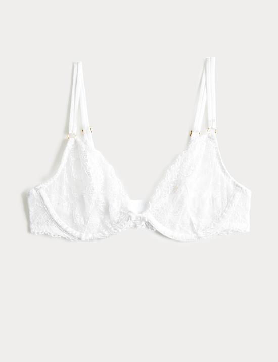 חזיית Ida עם מחשוף עמוק, תחרה וברזלים (מידות A-E)