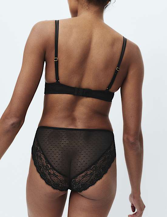 Ida Lace Non Wired Push-Up Plunge Bra (A-E)