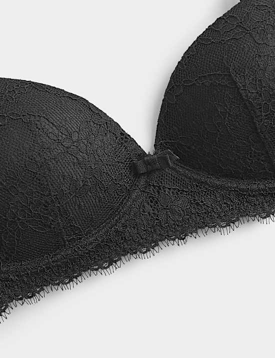 Ida Lace Non Wired Push-Up Plunge Bra (A-E)