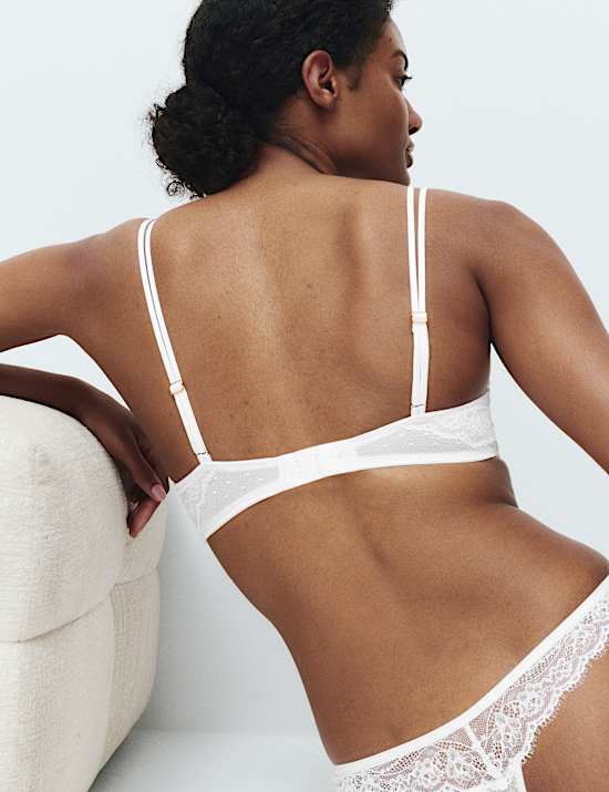 Ida Lace Non Wired Push-Up Plunge Bra (A-E)