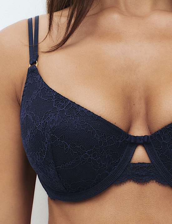Ida Lace Wired Demi Cup Bra (A-E)