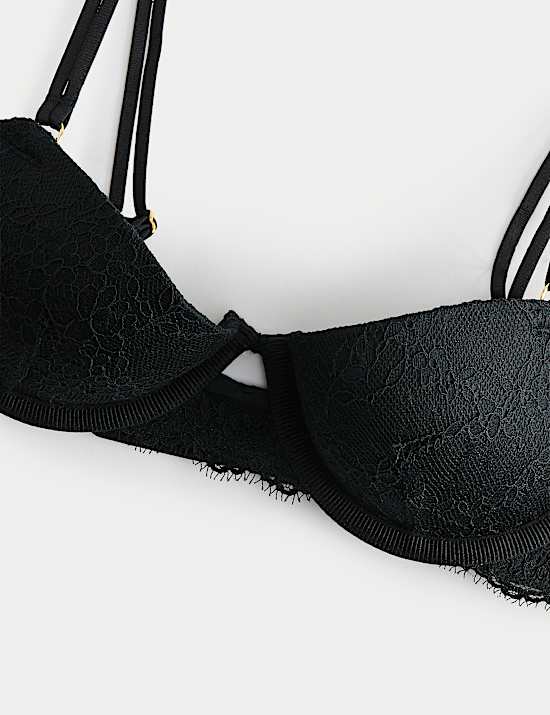 Podprsenka Ida typu balconette s kosticemi a krajkou (A&ndash;E)