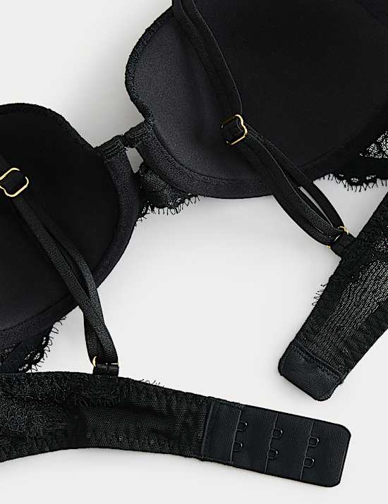 Podprsenka Ida typu balconette s kosticemi a krajkou (A&ndash;E)