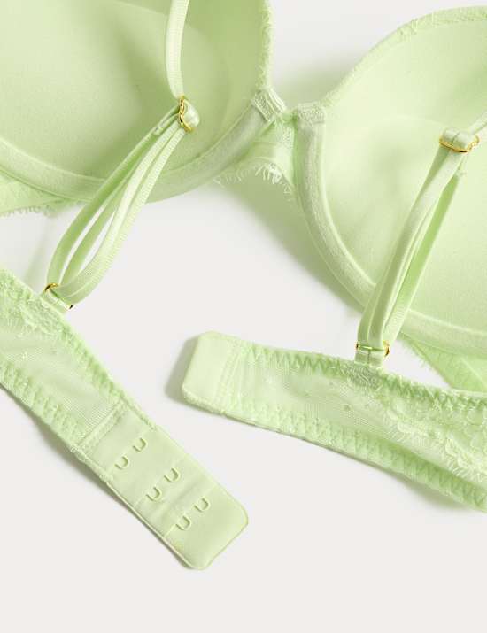 חזיית פוש אפ Ida עם ברזלים, תחרה ומחשוף עמוק (מידות A-E)