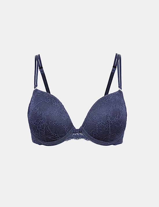 Ida Lace Wired Push-Up Plunge Bra (A-E)