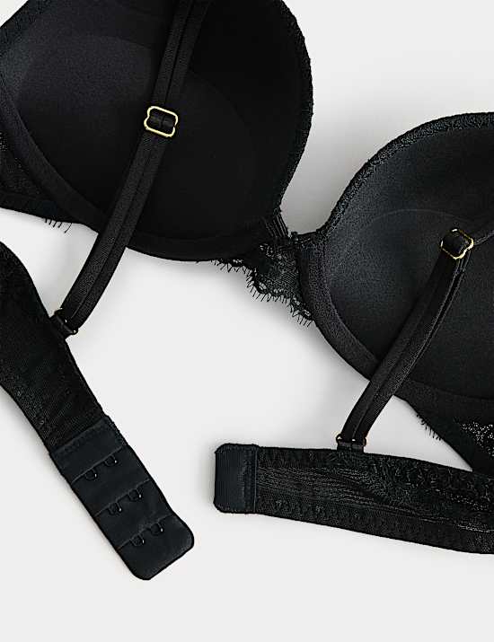 Ida Lace Wired Push-Up Plunge Bra (A-E)