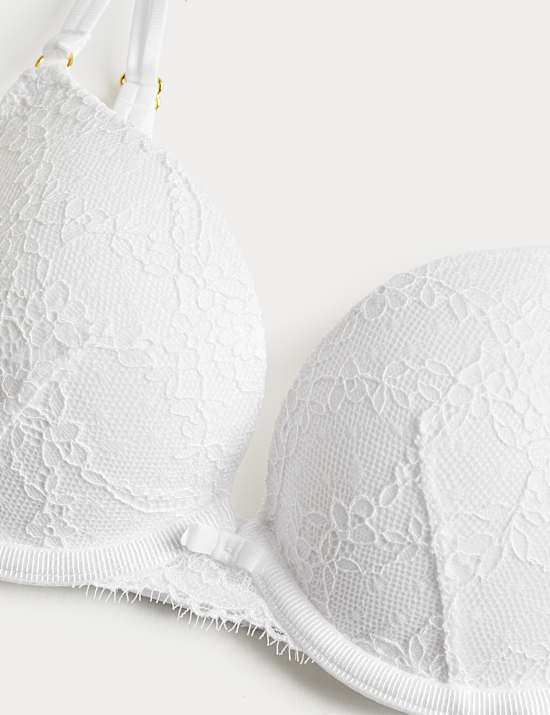 Ida Lace Wired Push-Up Plunge Bra (A-E)