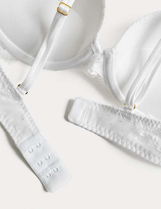 Ida Lace Wired Push-Up Plunge Bra (A-E)