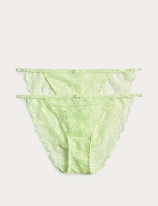 2 Pack Ida Lace Tanga Bikini Kickers