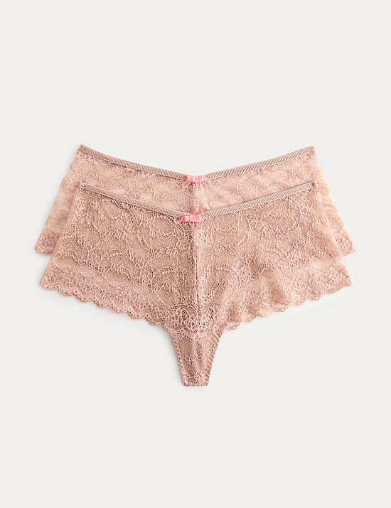 2 Pack Ida Lace High Rise Knicker Shorts