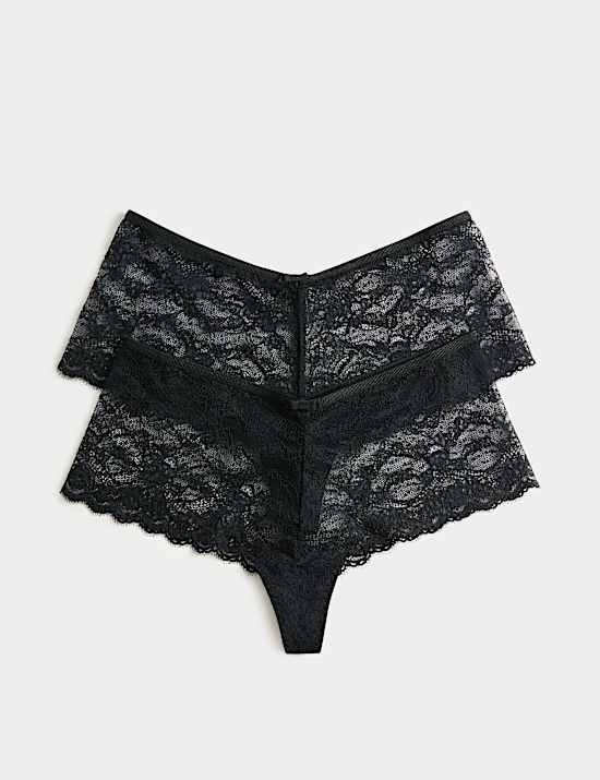 2 Pack Ida Lace High Rise Knicker Shorts