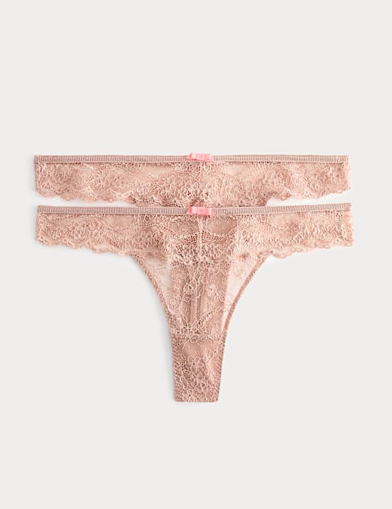 2 Pack Ida Lace Thongs